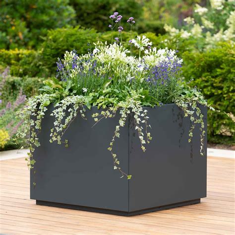 metal square garden planters